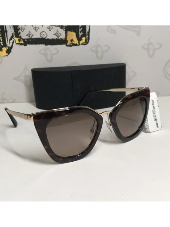 New Authentic Prada PR53S 2AU-3D0 – Havana Brown Gradient Cat-Eye Sunglasses main image 10